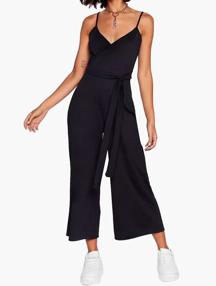 Ribbed belted jumpsuit shop